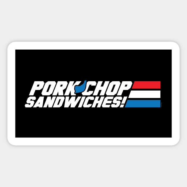 Pork Chop Sandwiches! Sticker by mikehandyart